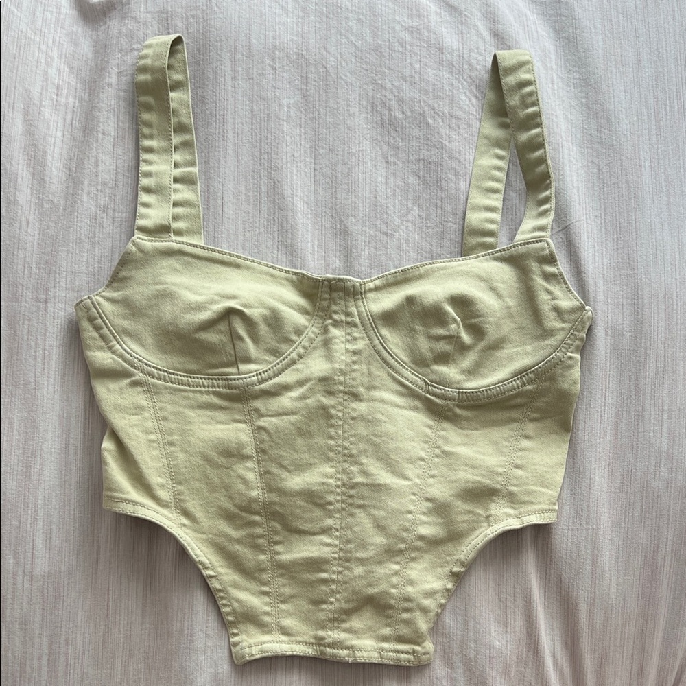 Zara Pastel Green Crop Top